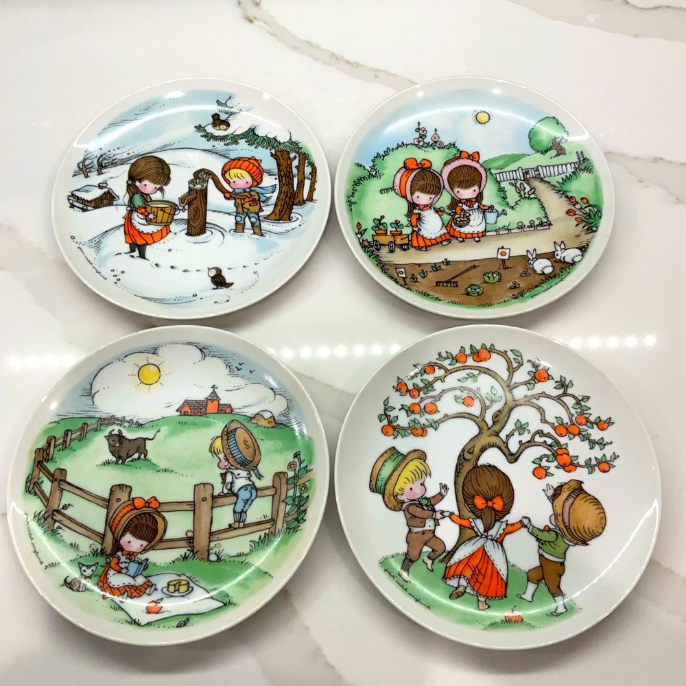 4 Seasons Limited 1st Edition Joan Walsh Anglund Collectors Plates